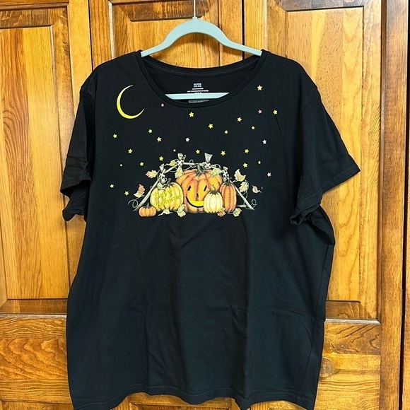 Unbranded Tops - Graphic Happy Halloween/Pumpkins Shortsleeved Crew Neck Tee 3X (22-24)
